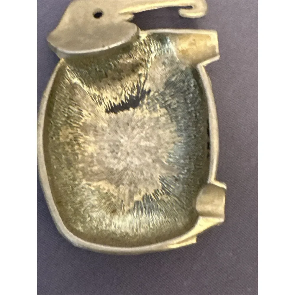 MCM Elephant Ash Tray Gold Plated